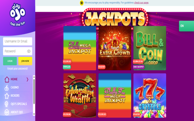 PlayOJO — 游戏的乐趣，无与伦比的赛车体验