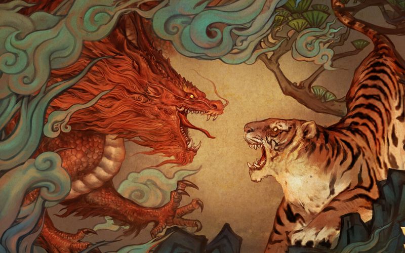 博彩平台排名龙虎斗实况图：高手过招 一触即发